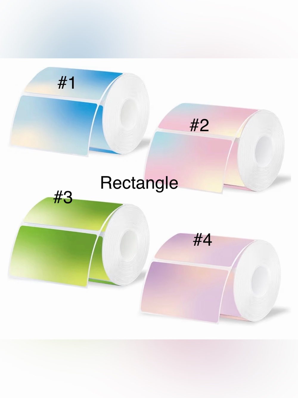 75 designed/customized stickers rectangle or round various colors - Picture 12 of 12